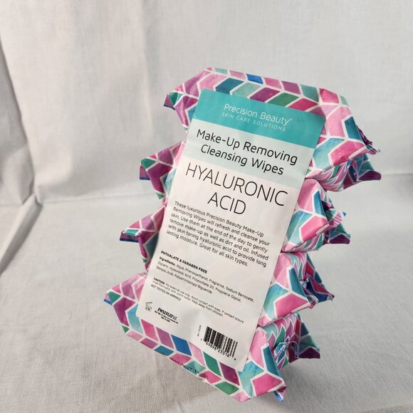 Precision Beauty Make-Up Removing Cleansing Wipes HYALURONIC ACID  4 Packs = 160 - Picture 3 of 7